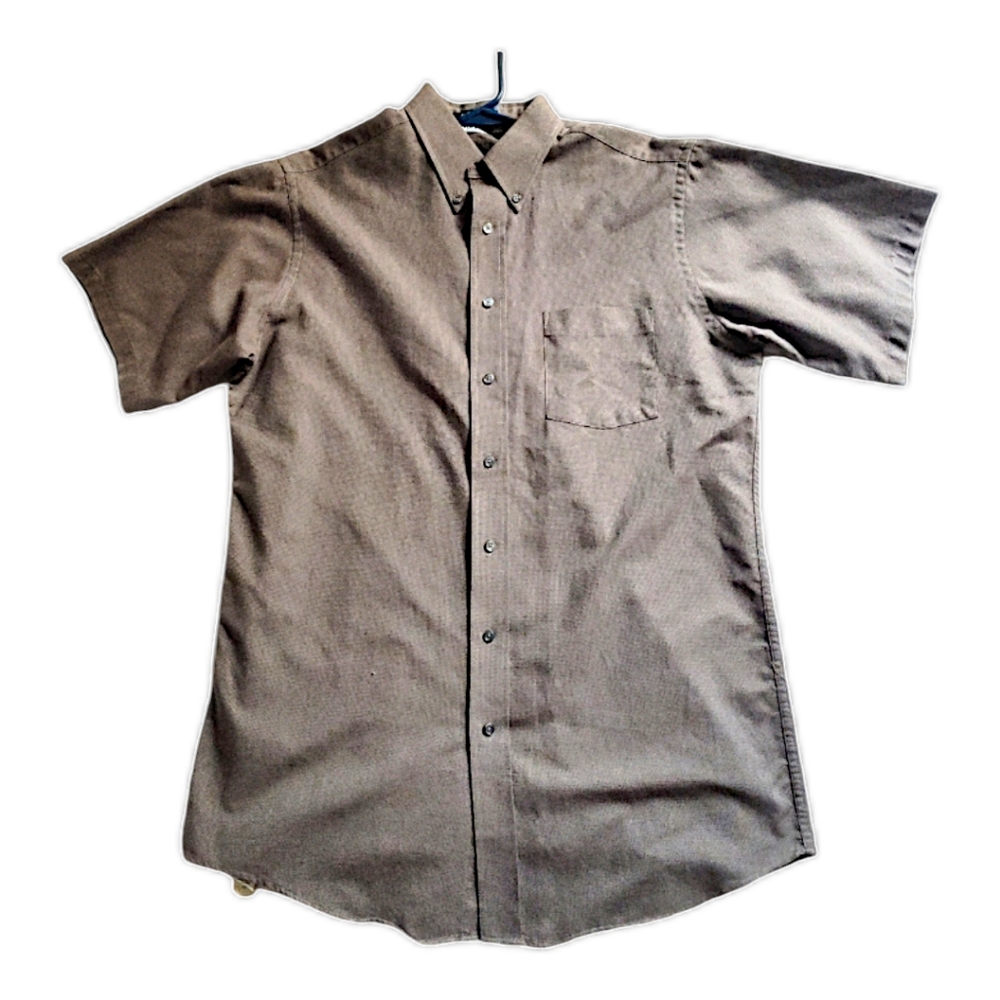 Men's Tab Short Sleeve Button Down